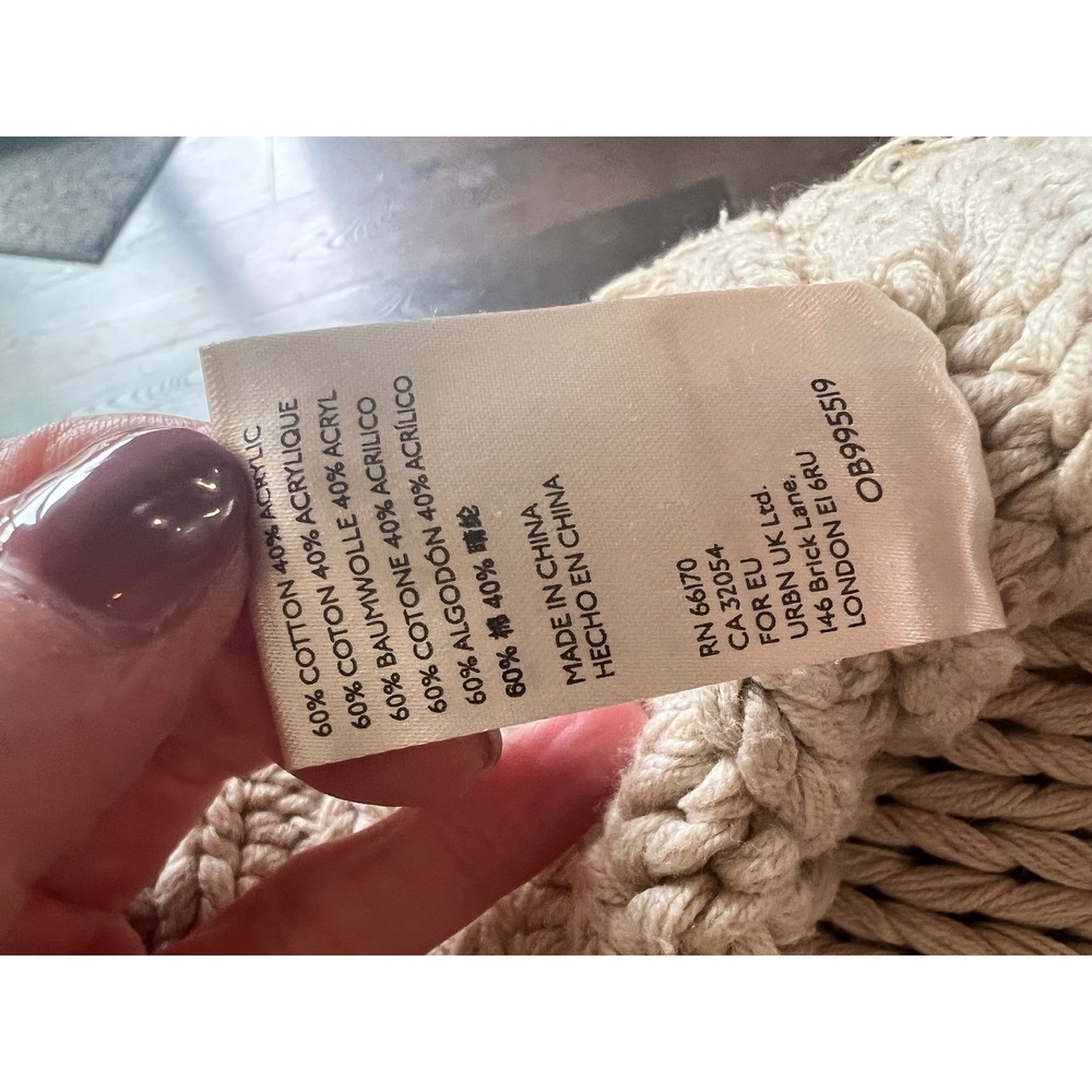 Free People My Only Sunshine Chunky Knit Mock Neck Sweater Cream Beige Small - Picture 6 of 6